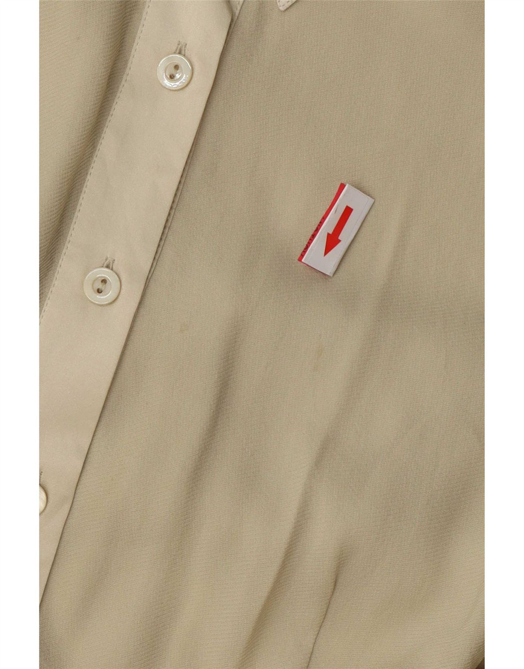 cherie Dame Skjorte Bluse IT 48 XL Beige Silke