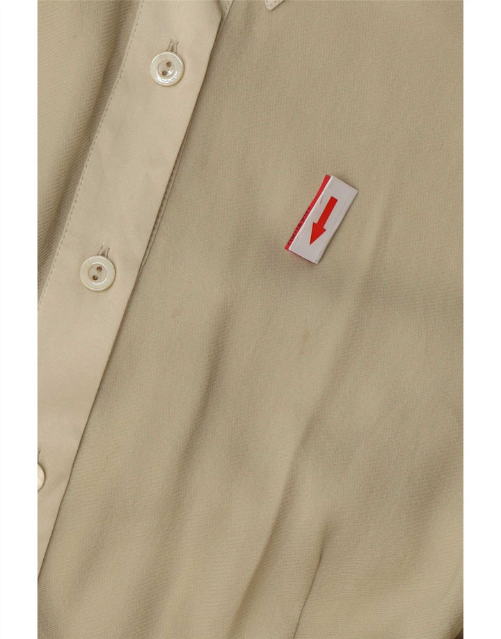 cherie Dame Skjorte Bluse IT 48 XL Beige Silke
