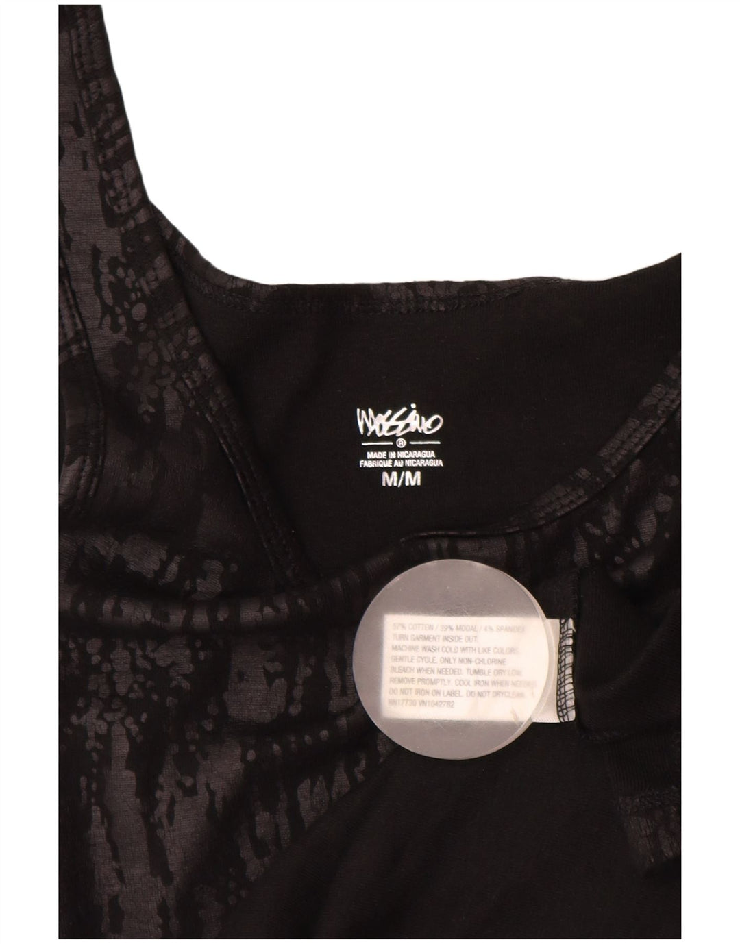 MOSSIMO Damevest Top UK 12 Medium Black Animal Print Bomuld