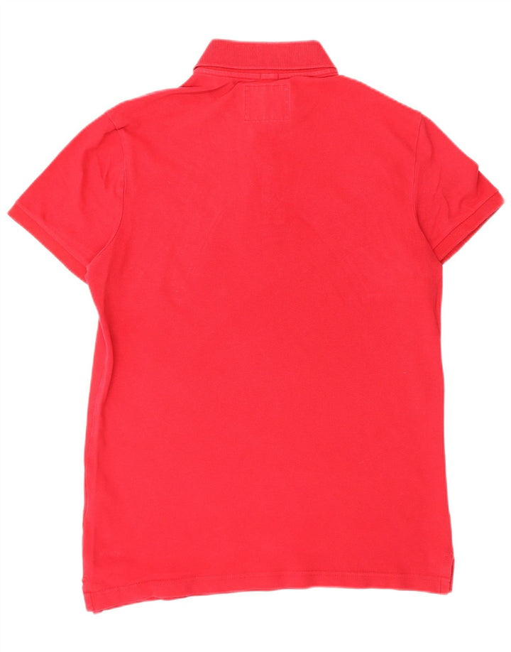 HOLLISTER Mens Stretch Polo Shirt Small Red Cotton