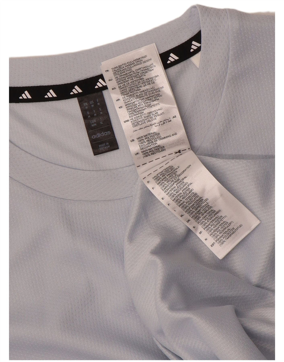 Adidas T-shirt top mellem grå polyester til mænd