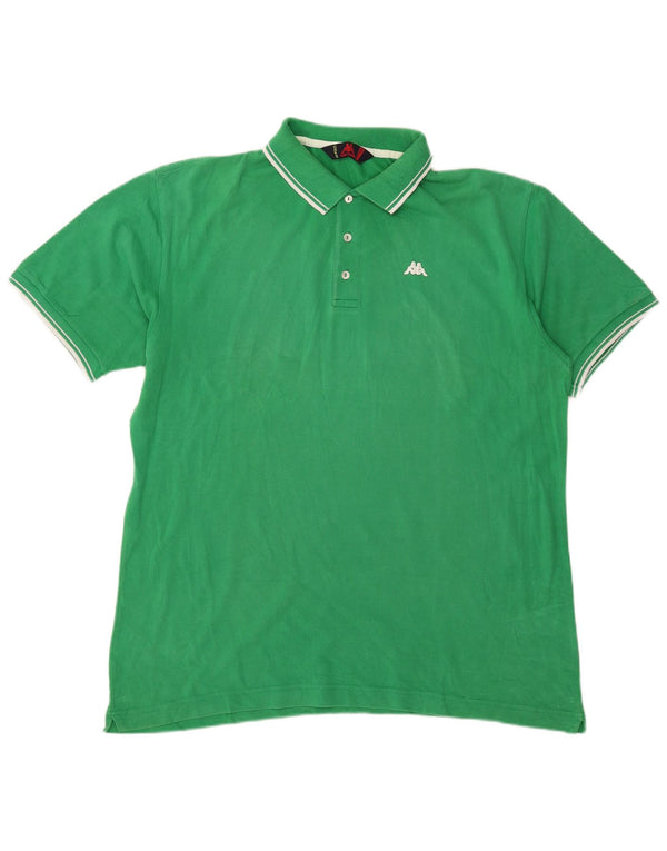 Kappa herre poloshirt 2XL grøn bomuld