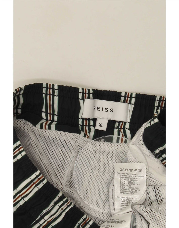 Reiss Badeshorts til mænd XL sortstribet polyester