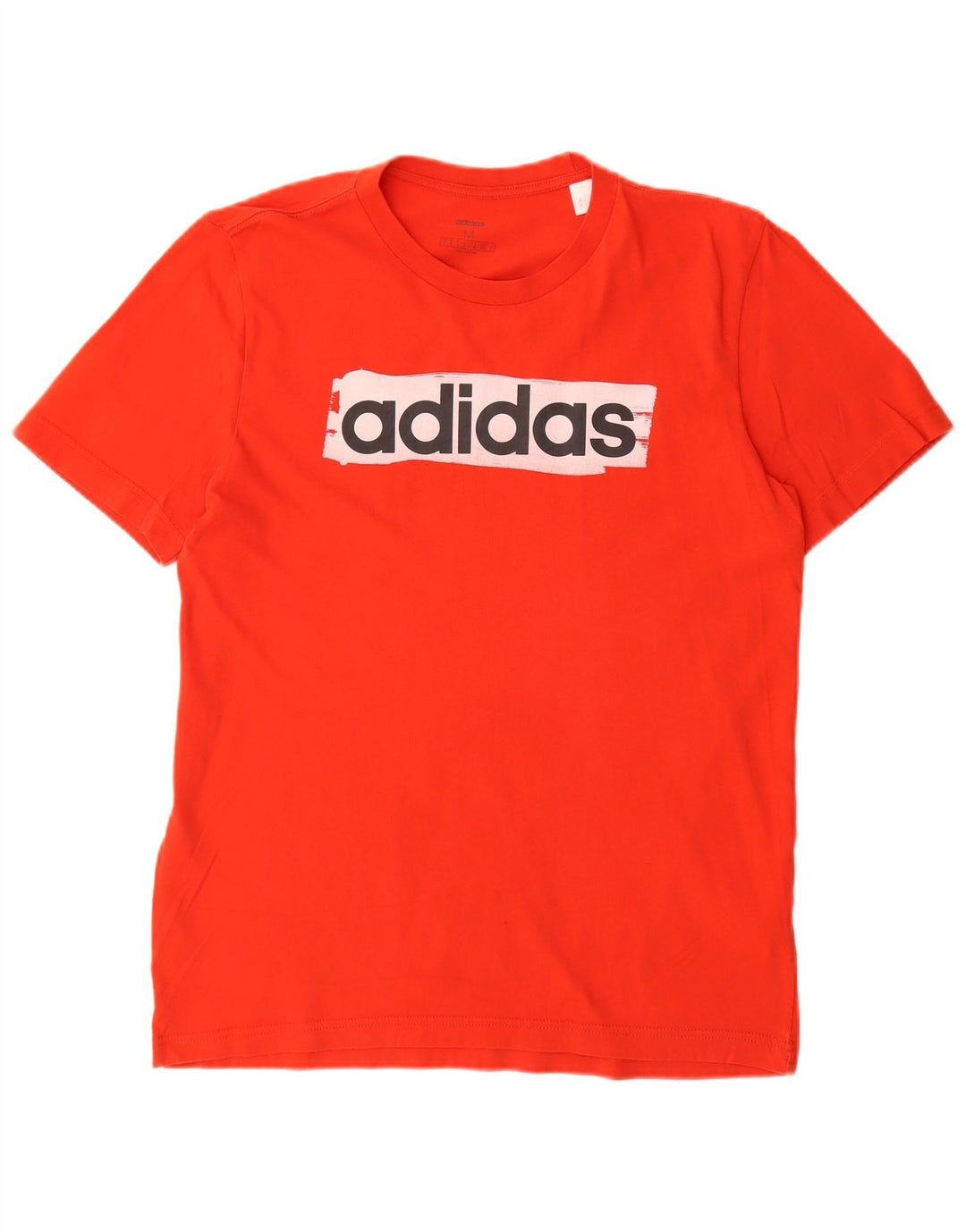 ADIDAS grafisk t-shirt til mænd, medium rød bomuld