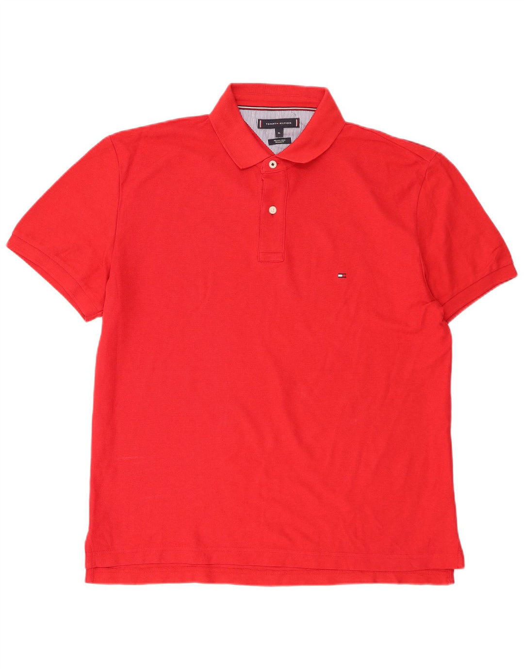 Tommy Hilfiger Herre Regular Fit Polo Shirt XL Rød Bomuld