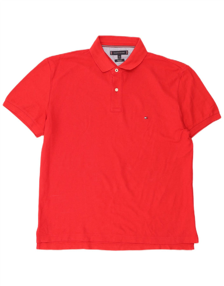 Tommy Hilfiger Herre Regular Fit Polo Shirt XL Rød Bomuld