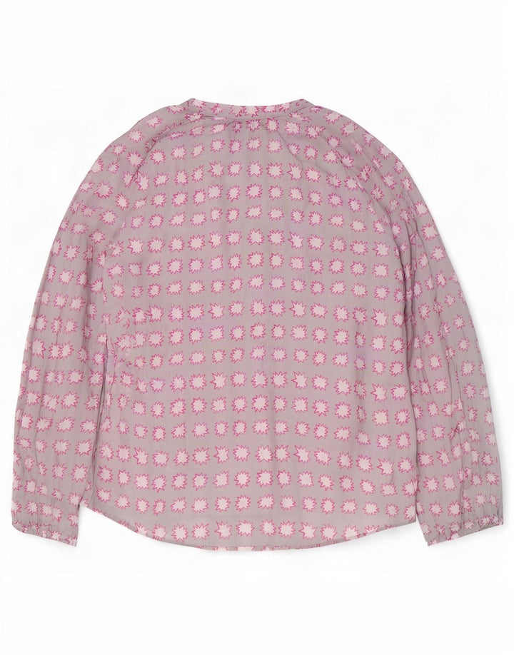 Boden Dame abstrakt mønster Oversized skjorte bluse UK 10 Small Grey