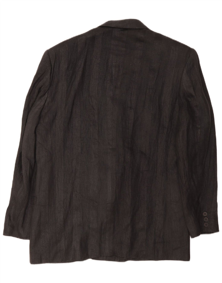 Umberto Ginocchietti Herre Double Breasted Blazer Jacket IT 52 XL Sort