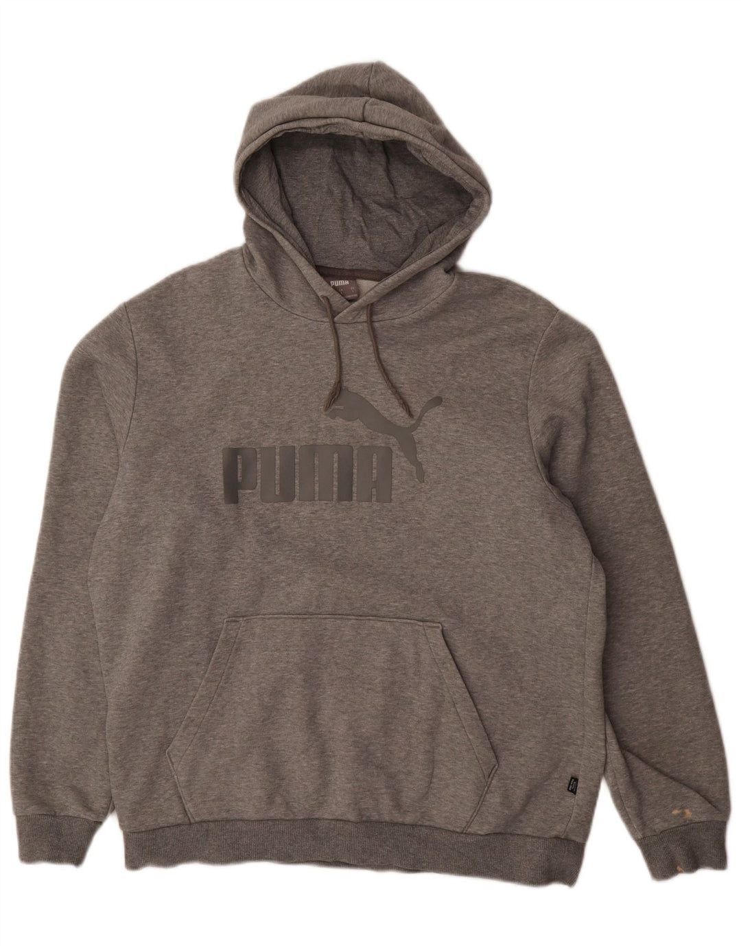 Puma Grafisk hættetrøje til mænd, stor grå bomuld