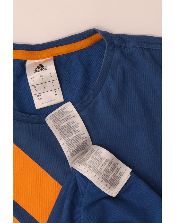 Adidas Grafisk T-shirt top til mænd, lille blå bomuld