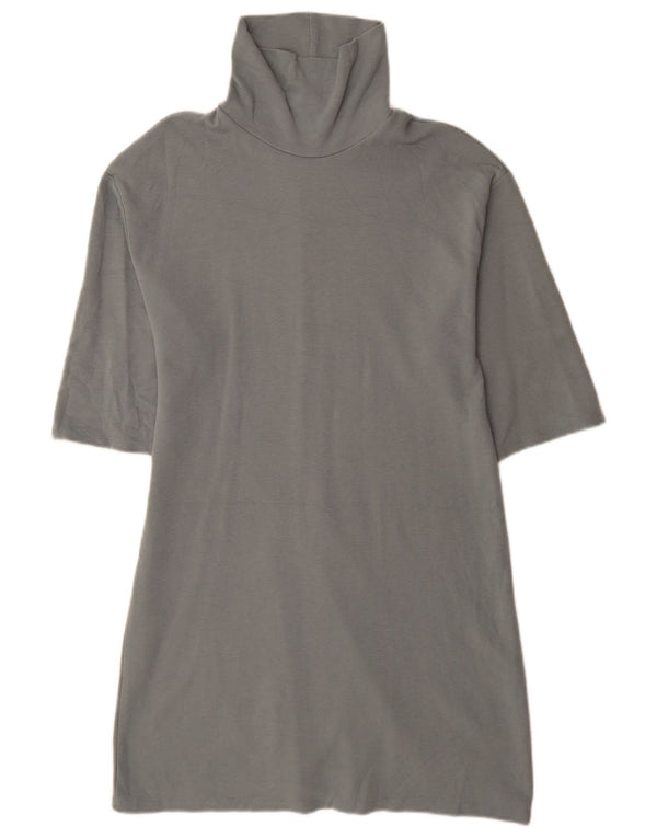 Zara Dame T-Shirt Kjole UK 10 Lille Grå Bomuld