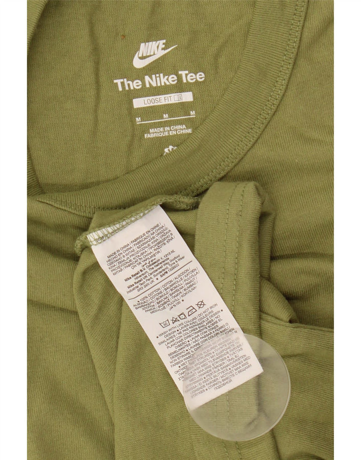 Nike Herre Loose Fit T-shirt Top Medium Khaki Bomuld