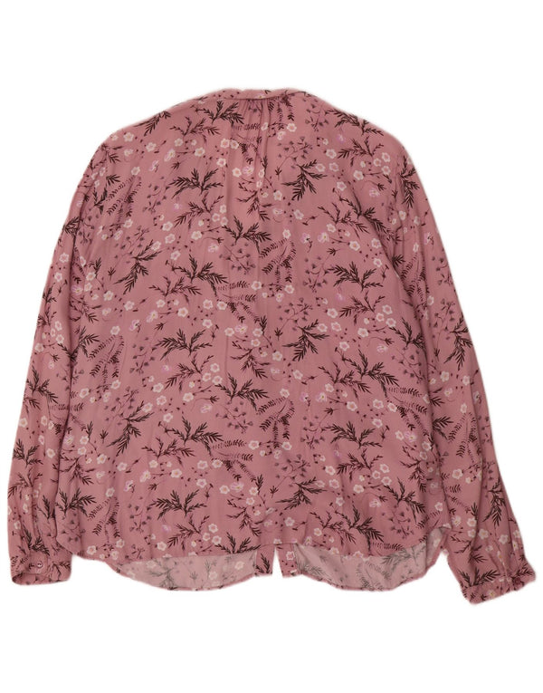 Laura Ashley Dameskjortebluse UK 18 XL Pink Floral Viscose