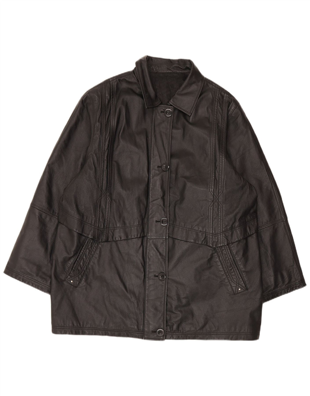 Canda Herre Læderjakke IT 52 XL Sort Læder