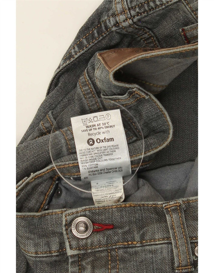Marks & Spencer Straight Jeans til mænd W34 L29 Grå bomuld