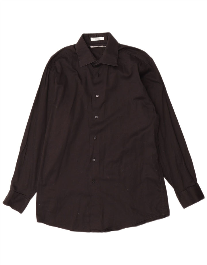 Calvin Klein Herreskjorte str. 15 1/2 Medium Sort Bomuld