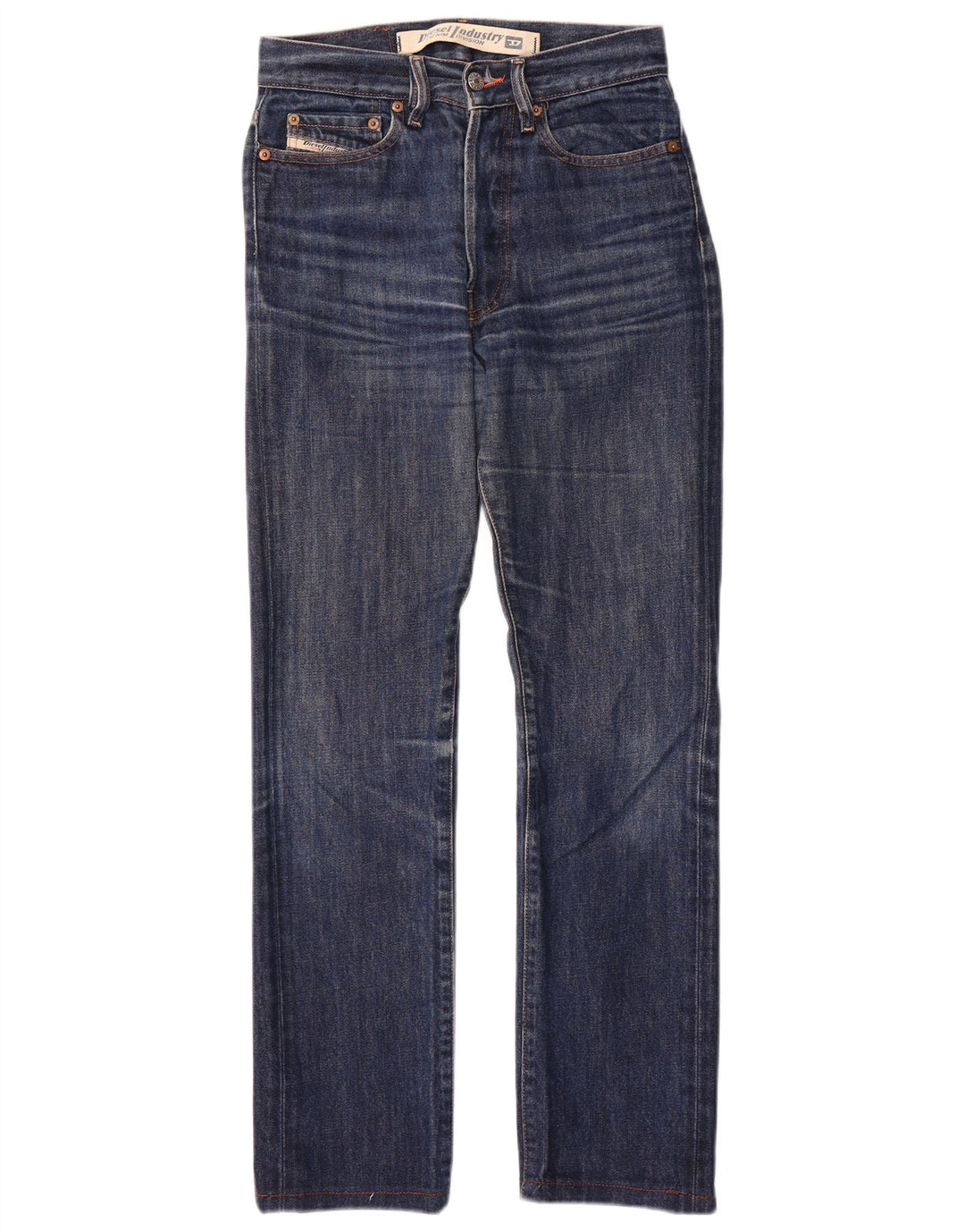 DIESEL Dame Straight Jeans W27 L29 Blå Bomuld
