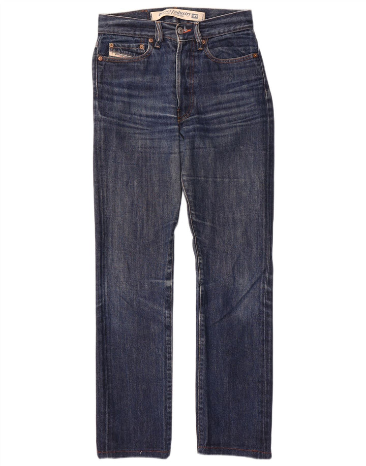 DIESEL Dame Straight Jeans W27 L29 Blå Bomuld