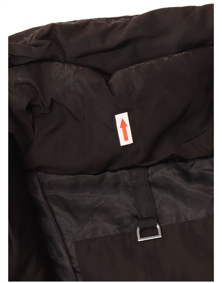 Zara Polstret Frakke til kvinder UK 14 Medium Sort Polyester