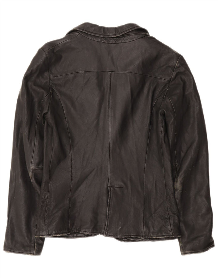 Calvin Klein Dame 1 Knap Blazer Jakke UK 12 Medium Sort Klassisk