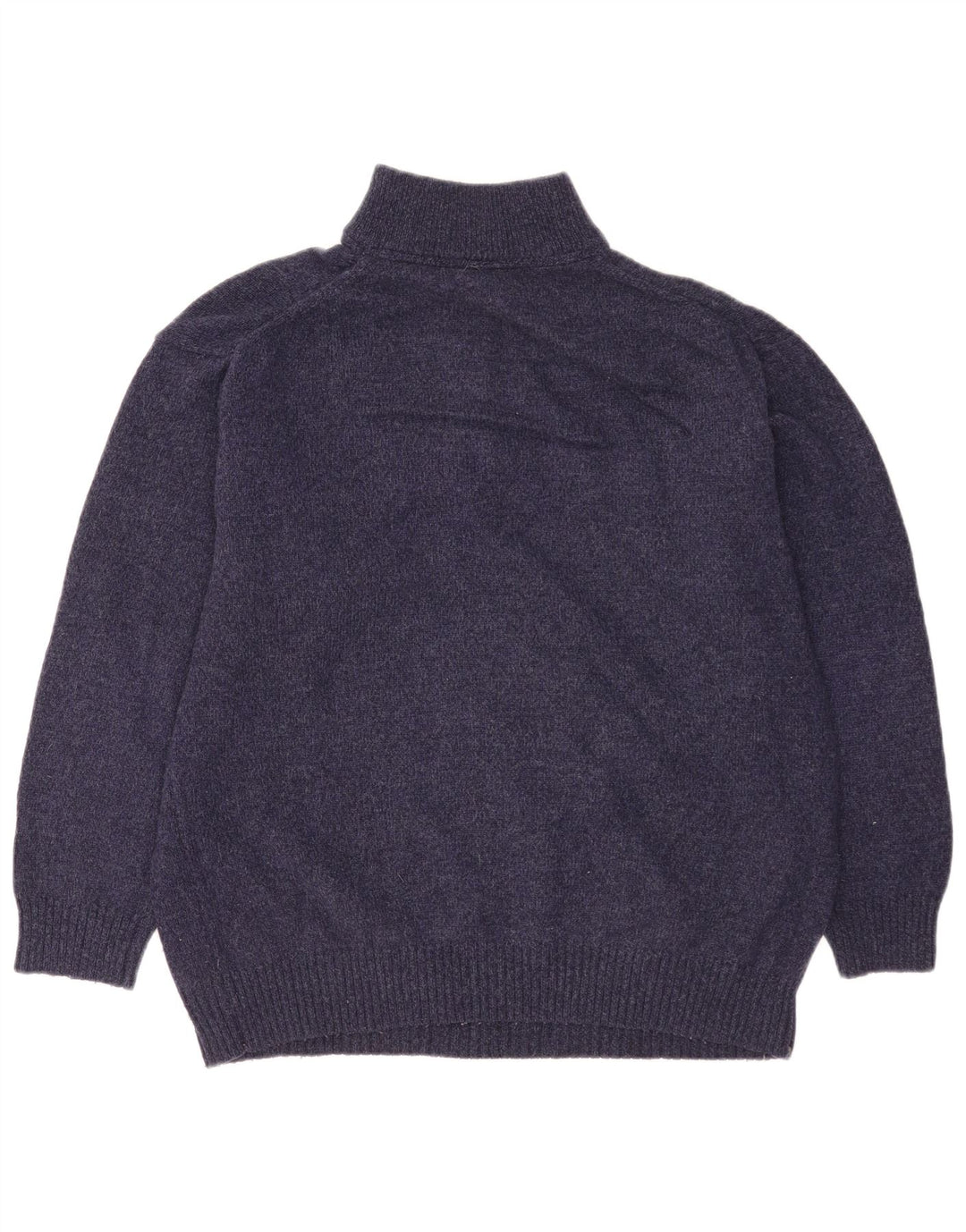 Murphy & Nye Herre Zip Neck Jumper Sweater Large Navy Blue Wool