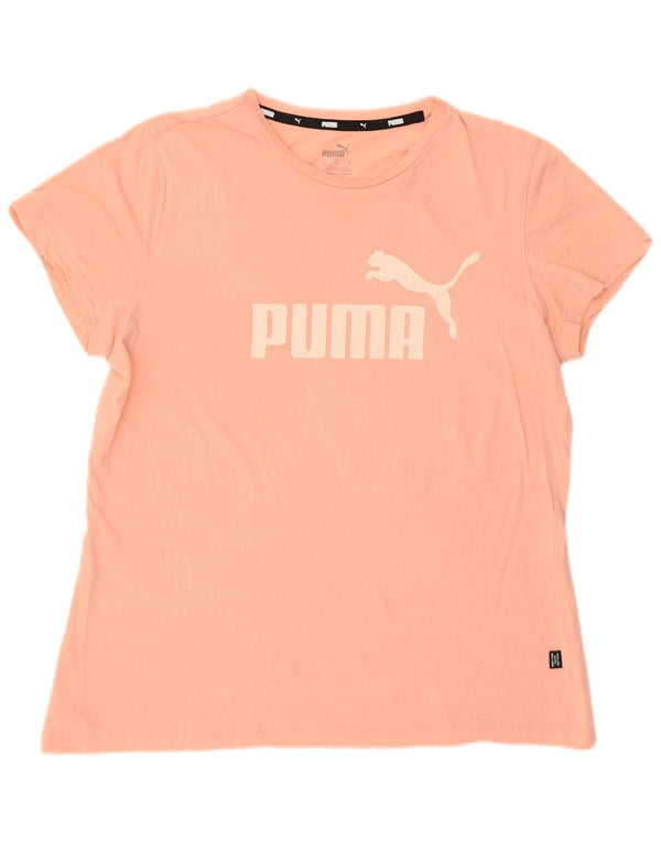 Puma Grafisk T-Shirt Top UK 14 Medium Pink