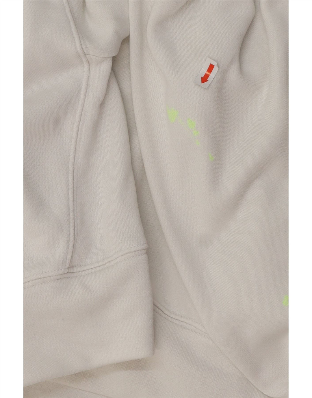 ADIDAS Dame Oversized Crop Hoodie Jumper UK 10 Small White Bomuld