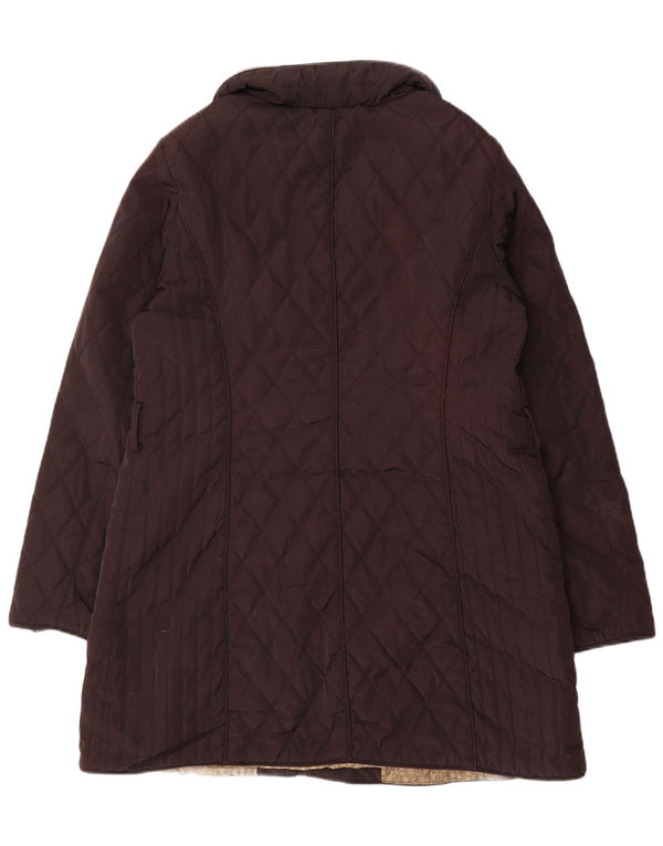Michael Kors Dame Quiltet Windbreaker Coat UK 16 Large Black Polyester