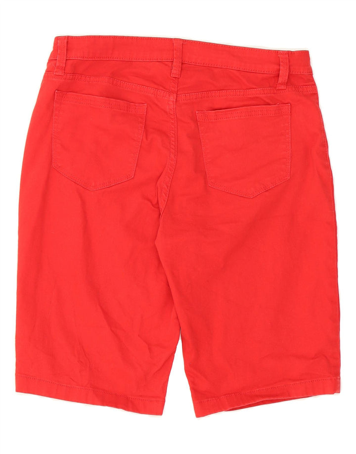 LEE Womens Riders Mid Rise Bermuda Shorts US 8 Medium W30  Red Cotton Vintage Lee and Second-Hand Lee from Messina Hembry 