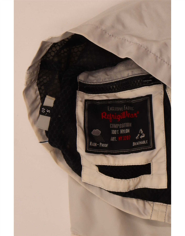 Refrigiwear Dame Regnjakke UK 10 Small Off White Nylon