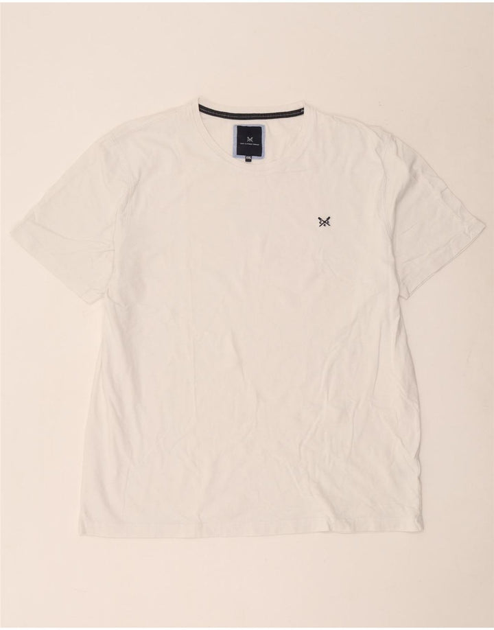 Crew Clothing Herre T-Shirt Top 2XL Hvid Bomuld
