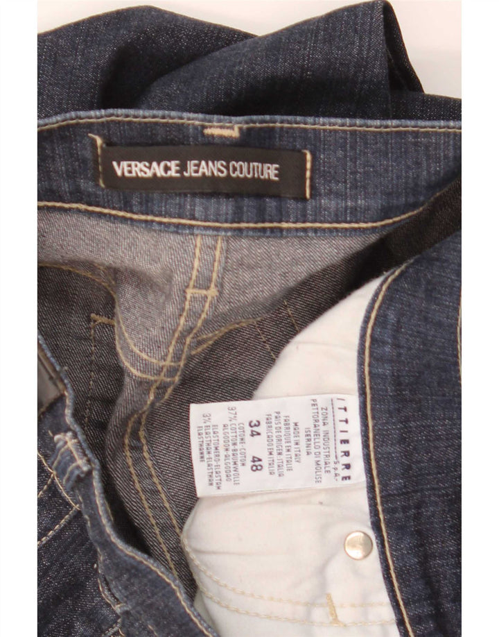 Versace Herre Ittierre Straight Jeans W34 L30 Marineblå Bomuld