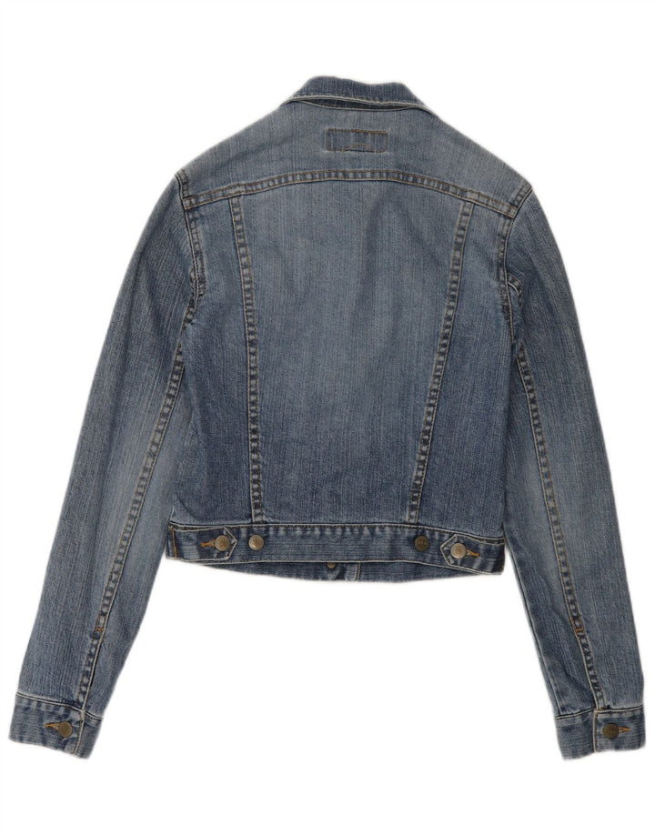 Fcuk Womens Regular Fit denimjakke UK 10 Small Blue Cotton