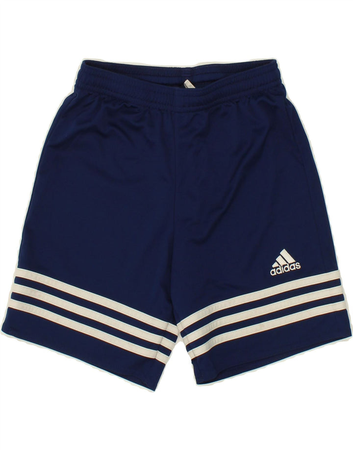 ADIDAS Boys Climalite Sport Shorts 9-10 Years Medium Navy Blue Polyester Vintage Adidas and Second-Hand Adidas from Messina Hembry 