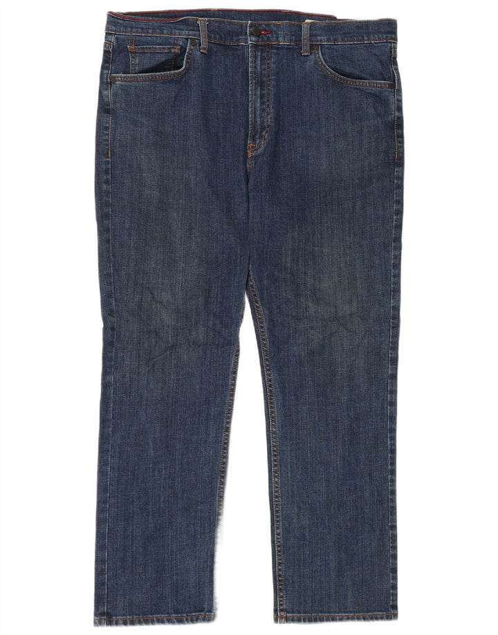 Marks & Spencer Herre Regular Straight Jeans W38 L29 Blå Bomuld