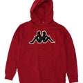 KAPPA Womens Graphic Hoodie Jumper UK 14 Medium Red Vintage Kappa and Second-Hand Kappa from Messina Hembry 