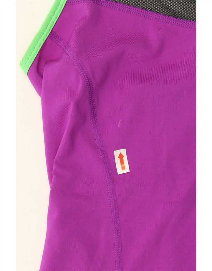 FILA Womens Vest Top UK 12 Medium Purple Colourblock Polyester Vintage Fila and Second-Hand Fila from Messina Hembry 