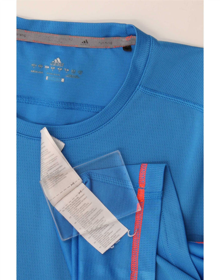 Adidas Herre T-Shirt Top Stor Blå Polyester