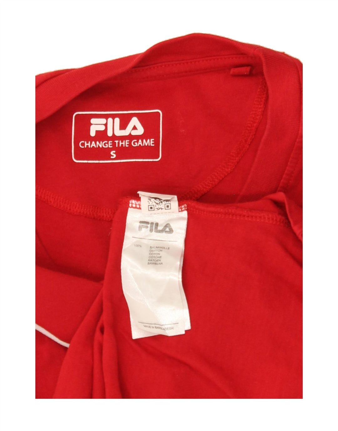 FILA Mens Top Long Sleeve Small Red Cotton Vintage Fila and Second-Hand Fila from Messina Hembry 