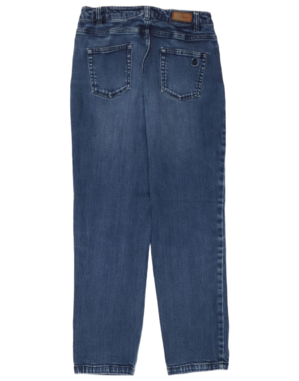 Joules Womens Crop Straight Jeans UK 10 Small W27 L26 Blue Cotton