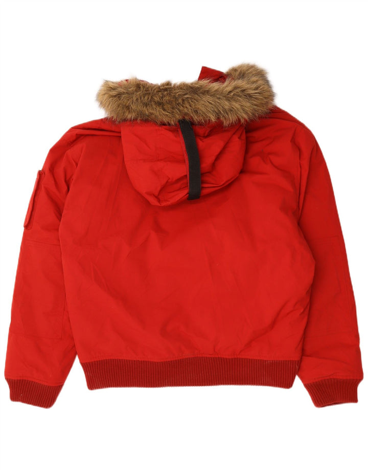Helly Hansen Herre hættepolstret jakke UK 40 Stor rød nylon