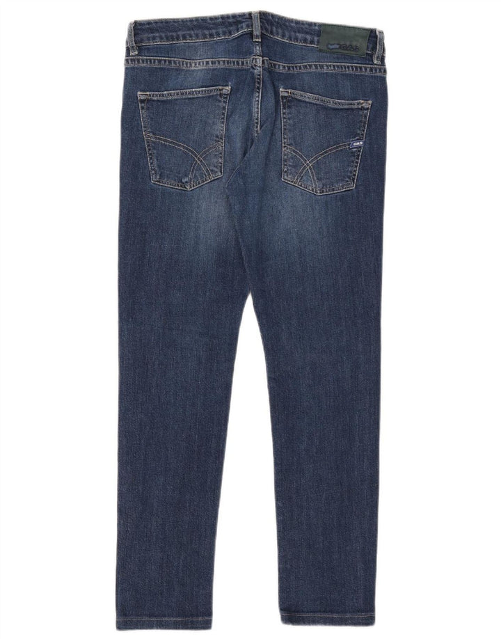 Gas Dame Slim Jeans W33 L28 Blå Bomuld