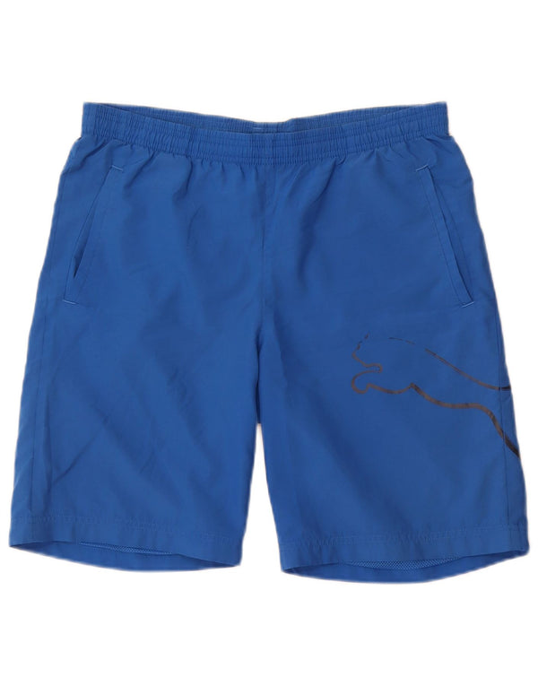 Puma drenge grafiske sportsshorts 13-14 år blå polyester