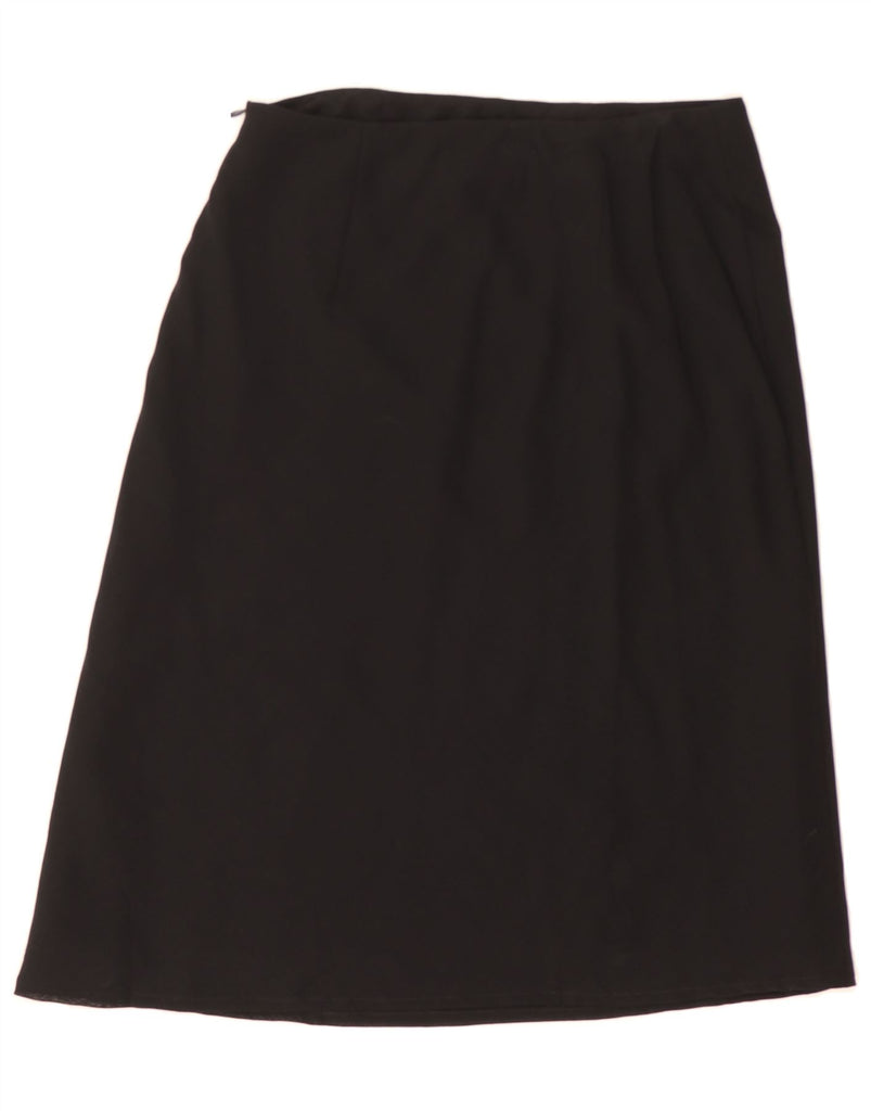 RALPH LAUREN Womens A-Line Skirt US 6 Medium W28 Black Wool Vintage Ralph Lauren and Second-Hand Ralph Lauren from Messina Hembry 