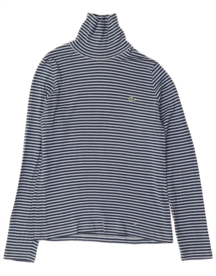 LACOSTE Dametop Langærmet Størrelse 38 Mellemblå stribet bomuld