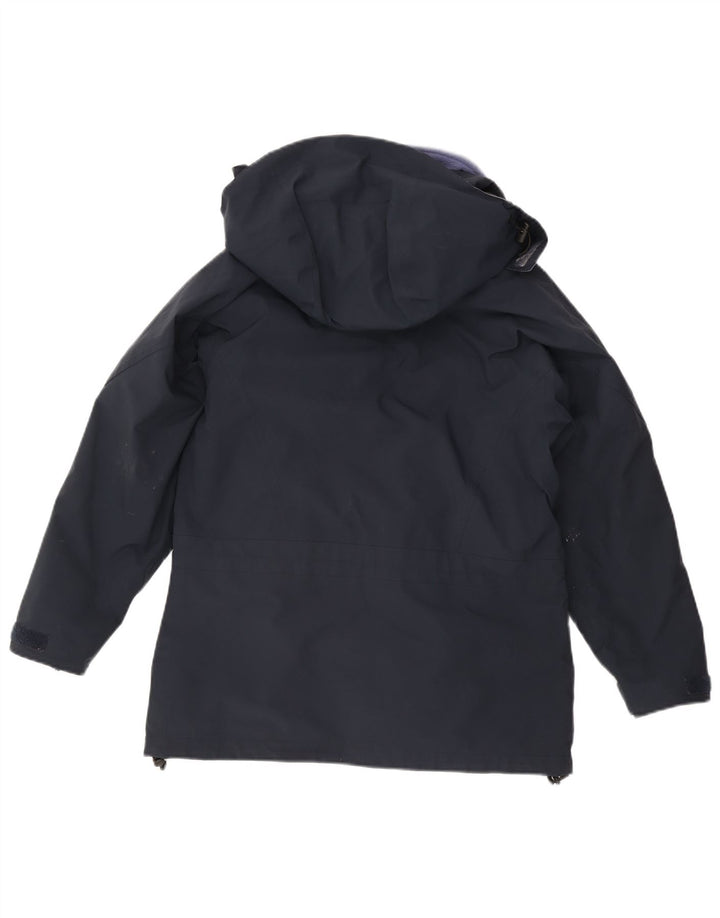 Berghaus Dame hætte vindjakke UK 8 Small Navy Blue Nylon