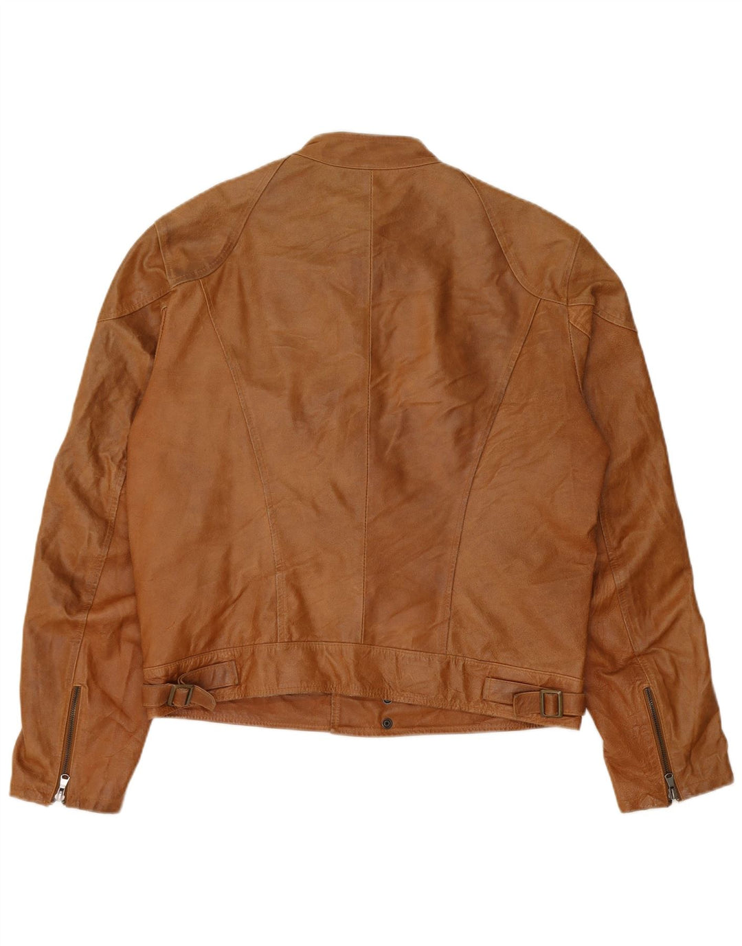 Vintage Herre Læderjakke UK 38 Medium Brun Læder