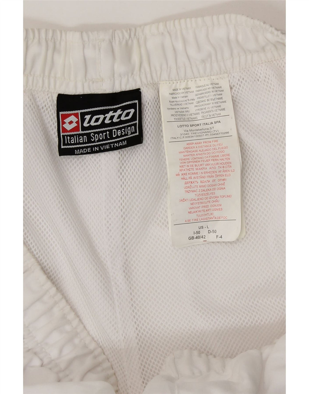 Lotto Herre Sportshorts UK 40/42 Large White Polyester