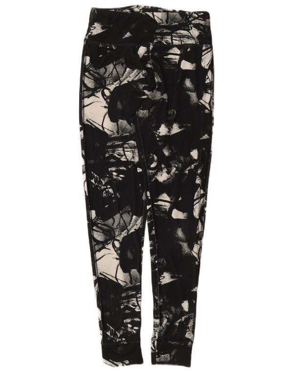 Reebok Womens Tracksuit Trousers Joggers UK 8/10 Small Black Camouflage