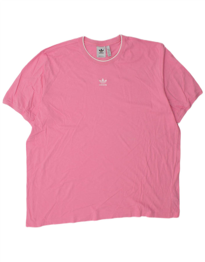 Adidas Herre T-Shirt Top 2XL Pink Bomuld